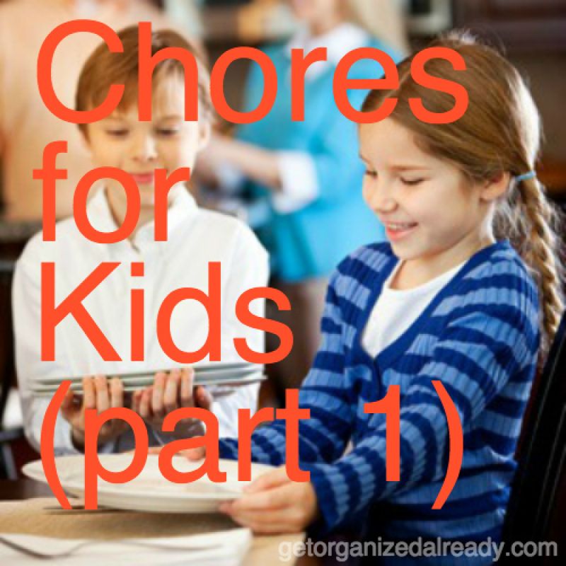 kids doing chores