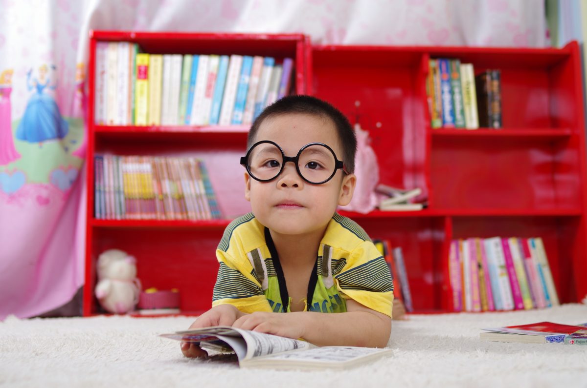 adorable boy at school